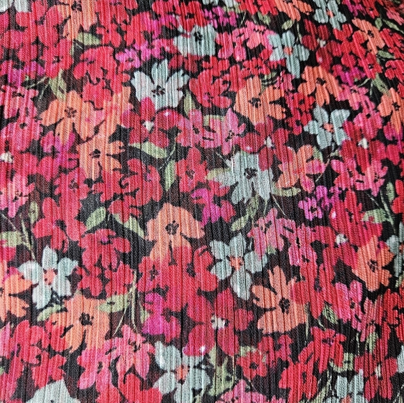 NWOT Calvin Klein red orange pink floral A-line shift dress Womens 14 - Picture 4 of 6